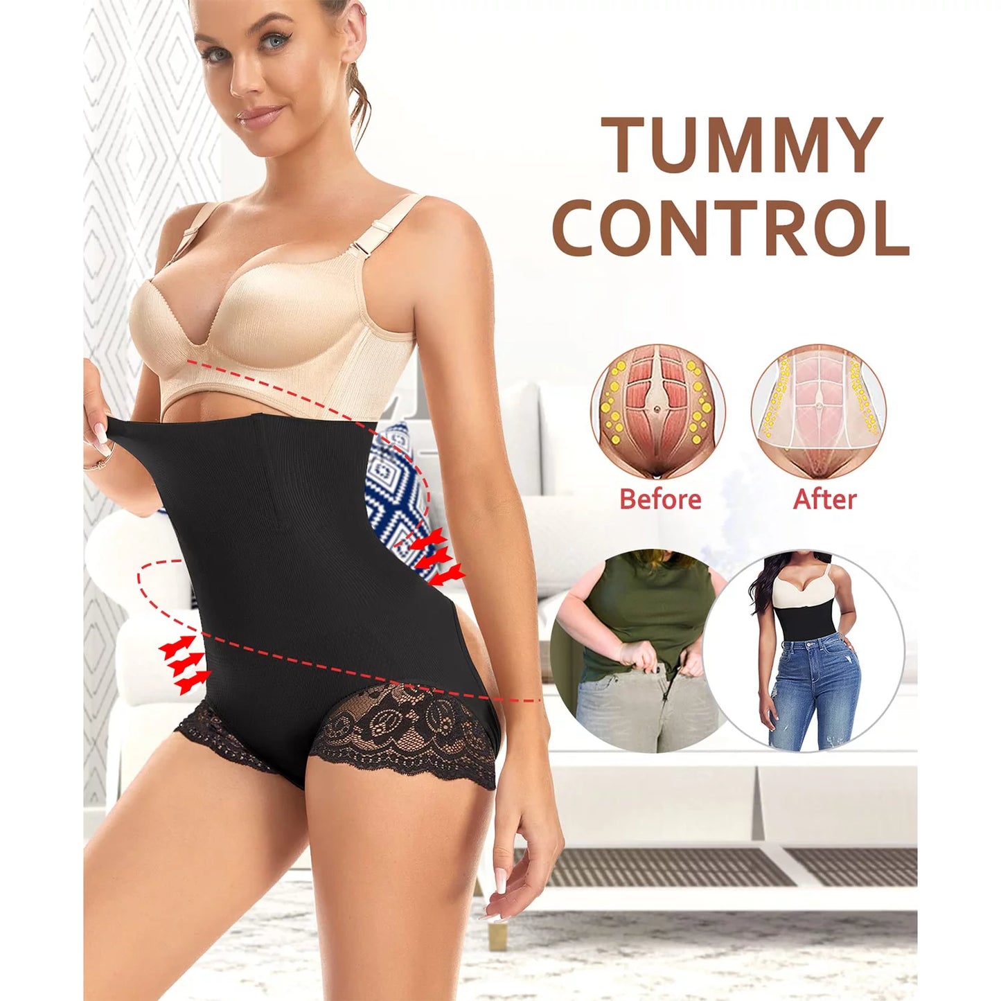 Ultimate Butt Lifting Shapewear for Women - Tummy Control & Booty Enhancer Panties