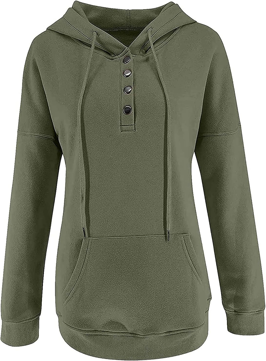 Womens Casual Color Block Hoodies Sweatshirts Long Sleeve Teen Girls Tops Button down Drawstring Pullover Sweatshirts