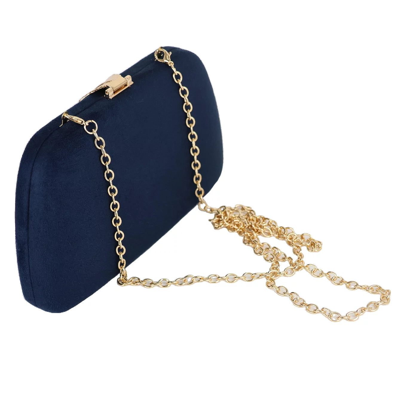 Navy Blue Faux Suede Clutch: The Perfect Accessory for Every Occasion! 💙✨