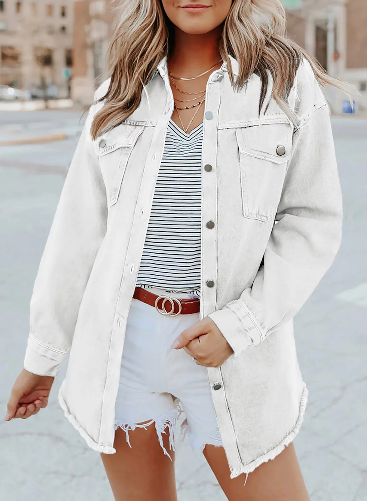 Women'S Oversized Denim Jacket Casual Long Boyfriend Jean Jacket for Autumn Spring Green S Female