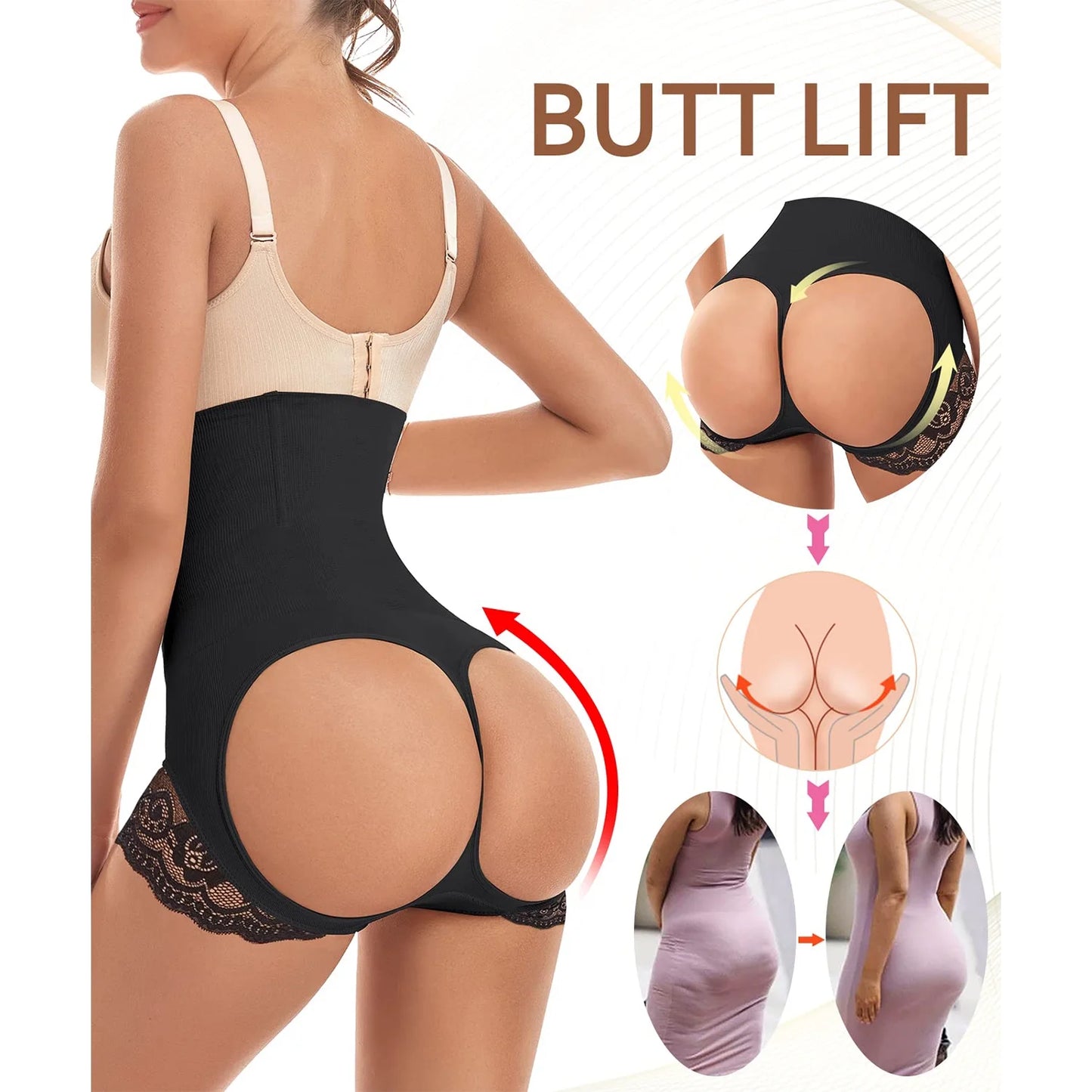 Ultimate Butt Lifting Shapewear for Women - Tummy Control & Booty Enhancer Panties