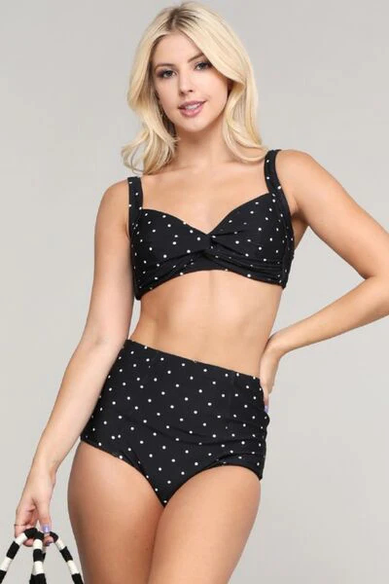 Marina West Swim Take a Dip Twisted High-Rise Bikini Set