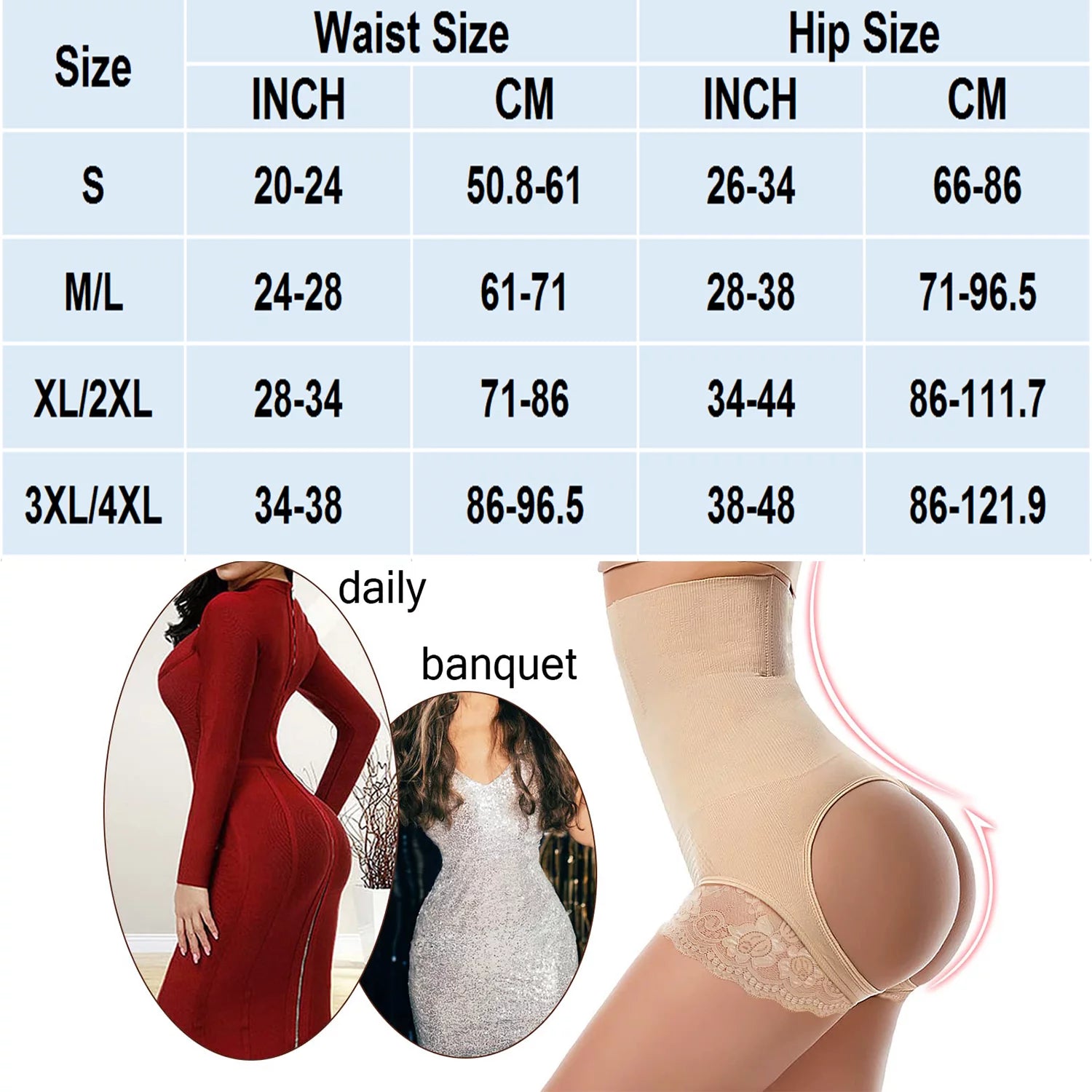 Ultimate Butt Lifting Shapewear for Women - Tummy Control & Booty Enhancer Panties